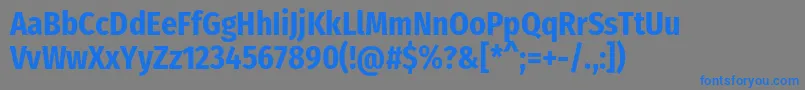 FirasanscondensedBold Font – Blue Fonts on Gray Background