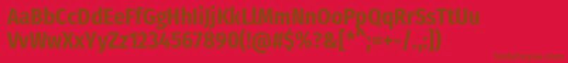 FirasanscondensedBold Font – Brown Fonts on Red Background