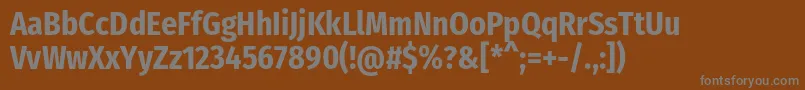 Шрифт FirasanscondensedBold – серые шрифты на коричневом фоне