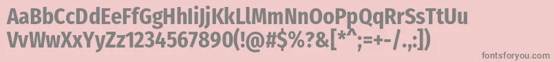 FirasanscondensedBold Font – Gray Fonts on Pink Background