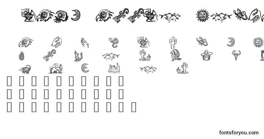 Czcionka DeathValleyDingbats – alfabet, cyfry, specjalne znaki