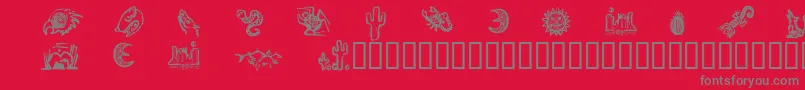 fuente DeathValleyDingbats – Fuentes Grises Sobre Fondo Rojo