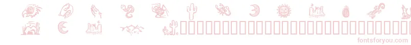 フォントDeathValleyDingbats – ピンクのフォント