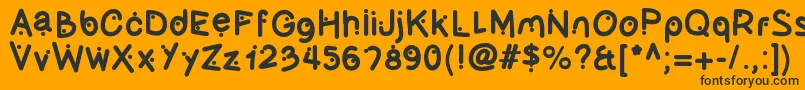 Police Olivesbold – polices noires sur fond orange