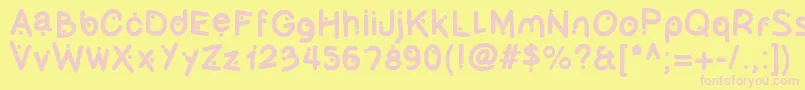 Olivesbold Font – Pink Fonts on Yellow Background