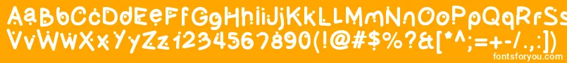 Olivesbold Font – White Fonts on Orange Background