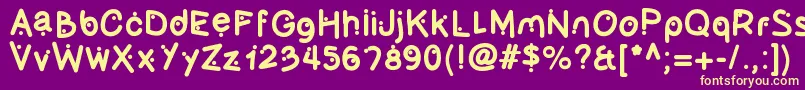 Olivesbold Font – Yellow Fonts on Purple Background