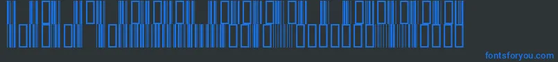Thirtyninessk-Schriftart – Blaue Schriften auf schwarzem Hintergrund