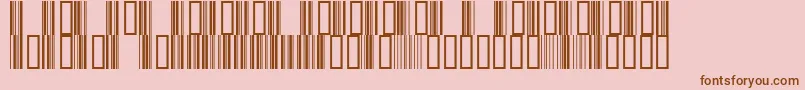 Thirtyninessk Font – Brown Fonts on Pink Background