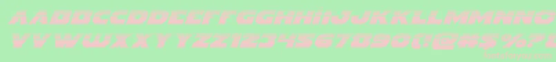 Indigodemonhalfital Font – Pink Fonts on Green Background