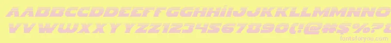 Шрифт Indigodemonhalfital – розовые шрифты на жёлтом фоне