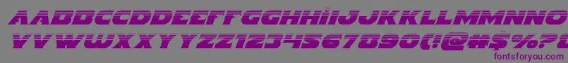 Indigodemonhalfital-fontti – violetit fontit harmaalla taustalla