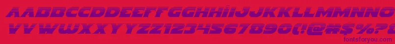 Indigodemonhalfital Font – Purple Fonts on Red Background