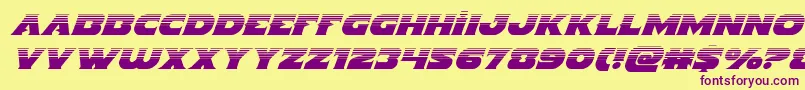 Indigodemonhalfital Font – Purple Fonts on Yellow Background