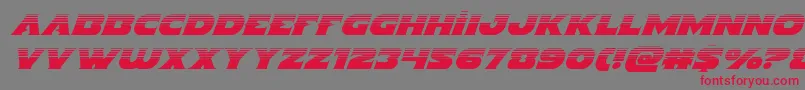 Indigodemonhalfital Font – Red Fonts on Gray Background