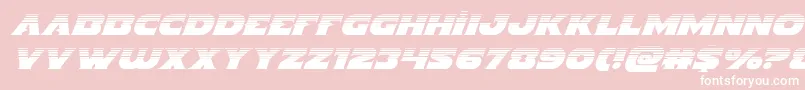Fonte Indigodemonhalfital – fontes brancas em um fundo rosa
