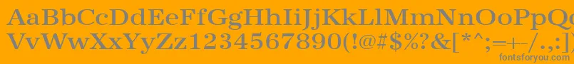 Urwantiquatmedextwid Font – Gray Fonts on Orange Background