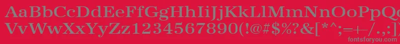 Urwantiquatmedextwid Font – Gray Fonts on Red Background