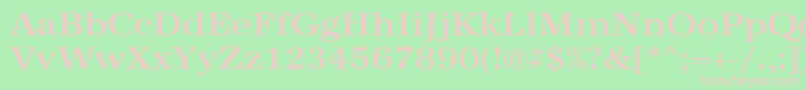 Urwantiquatmedextwid Font – Pink Fonts on Green Background