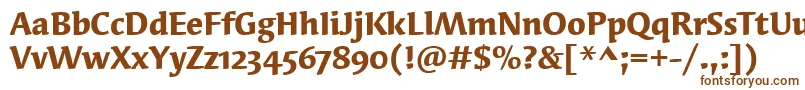 SyndorOsItcTtBold Font – Brown Fonts on White Background