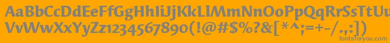 More about SyndorOsItcTtBold Font SyndorOsItcTtBold Font – Gray Fonts on Orange Background
