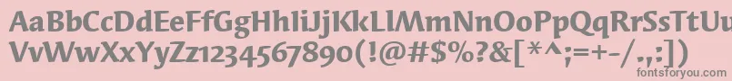 SyndorOsItcTtBold Font – Gray Fonts on Pink Background