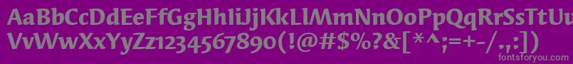 Czcionka SyndorOsItcTtBold – szare czcionki na fioletowym tle