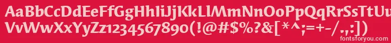 SyndorOsItcTtBold Font – Pink Fonts on Red Background