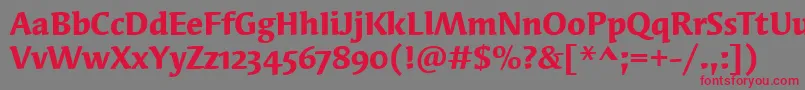 SyndorOsItcTtBold Font – Red Fonts on Gray Background