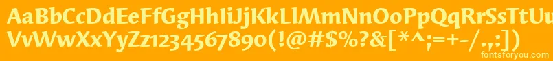 SyndorOsItcTtBold Font – Yellow Fonts on Orange Background