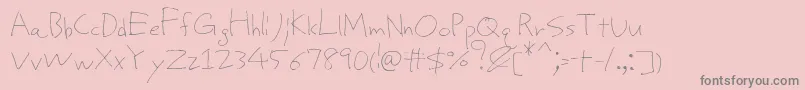ProtoUncertain Font – Gray Fonts on Pink Background