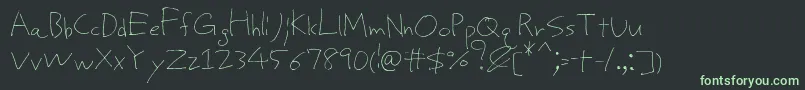 ProtoUncertain Font – Green Fonts on Black Background