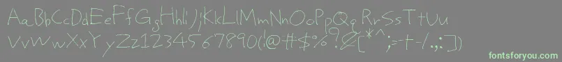 ProtoUncertain Font – Green Fonts on Gray Background