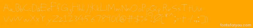 フォントProtoUncertain – オレンジの背景にピンクのフォント