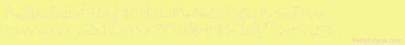 ProtoUncertain Font – Pink Fonts on Yellow Background