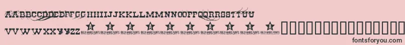 RuscheapStealer Font – Black Fonts on Pink Background