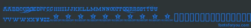 RuscheapStealer Font – Blue Fonts on Black Background