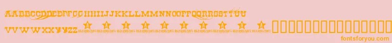 RuscheapStealer Font – Orange Fonts on Pink Background