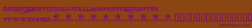 RuscheapStealer Font – Purple Fonts on Brown Background