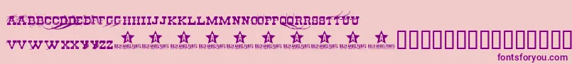 RuscheapStealer Font – Purple Fonts on Pink Background