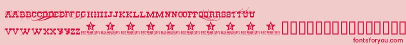 RuscheapStealer Font – Red Fonts on Pink Background