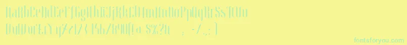 Шрифт Botanic – зелёные шрифты на жёлтом фоне