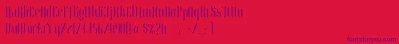 Botanic Font – Purple Fonts on Red Background