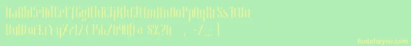 Botanic Font – Yellow Fonts on Green Background