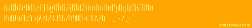 fuente Botanic – Fuentes Amarillas Sobre Fondo Naranja