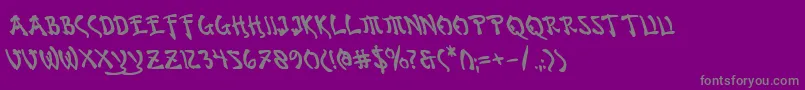 BushidoBoldLeftalic Font – Gray Fonts on Purple Background