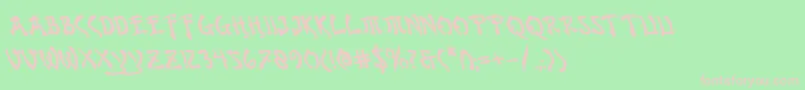 BushidoBoldLeftalic Font – Pink Fonts on Green Background