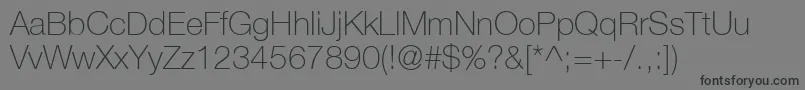 HelveticaLt35Thin Font – Black Fonts on Gray Background