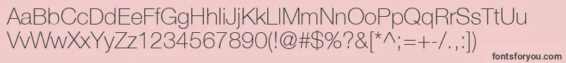 HelveticaLt35Thin Font – Black Fonts on Pink Background