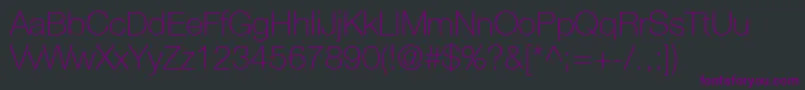 HelveticaLt35Thin Font – Purple Fonts on Black Background
